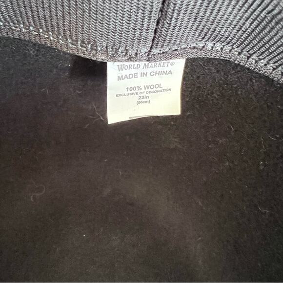 World Market 100% Wool Black Hat - Picture 8 of 8